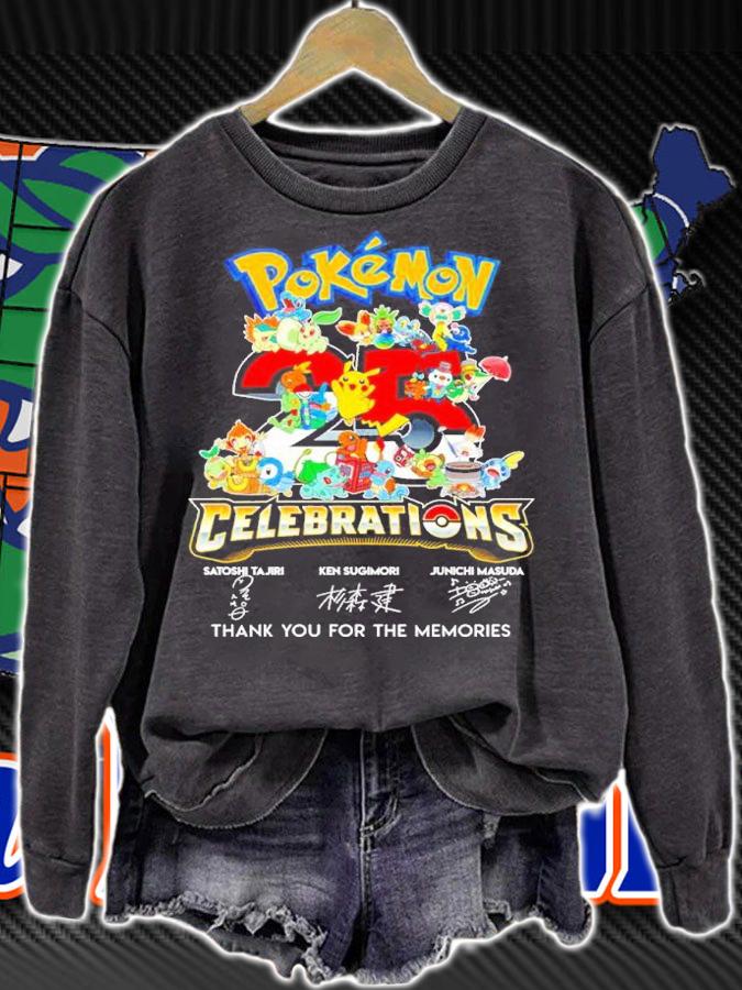 Pokemon 25th Celebrations Signatures Thank You For The Memories Shirt