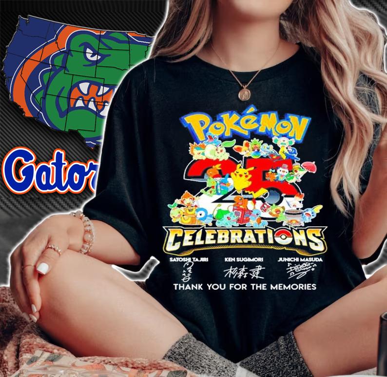 Pokemon 25th Celebrations Signatures Thank You For The Memories Shirt