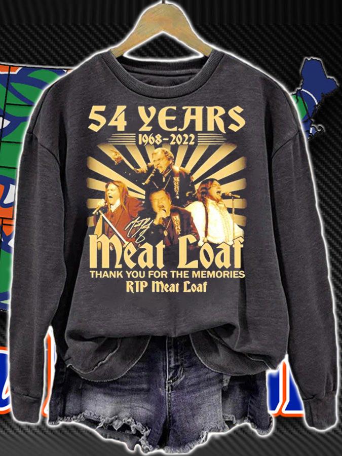 Rip Meat Loaf 54 Years 1968 2022 Signature Thank You For The Memories T-Shirt sweatshirt