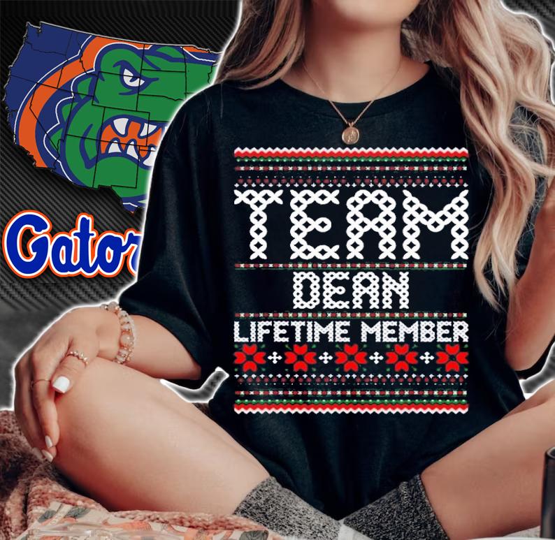 Team Dean Lifetime Member Ugly Christmas T-Shirt woman shirt