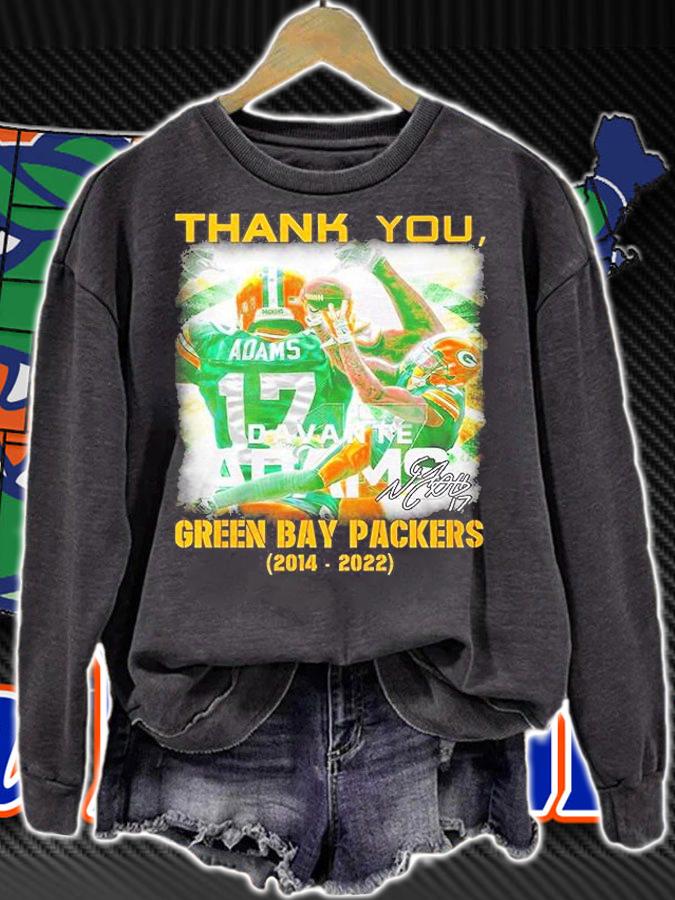 Thank You Davante Adams Green Bay Packers 2014-2022 Signatures T-Shirt sweatshirt