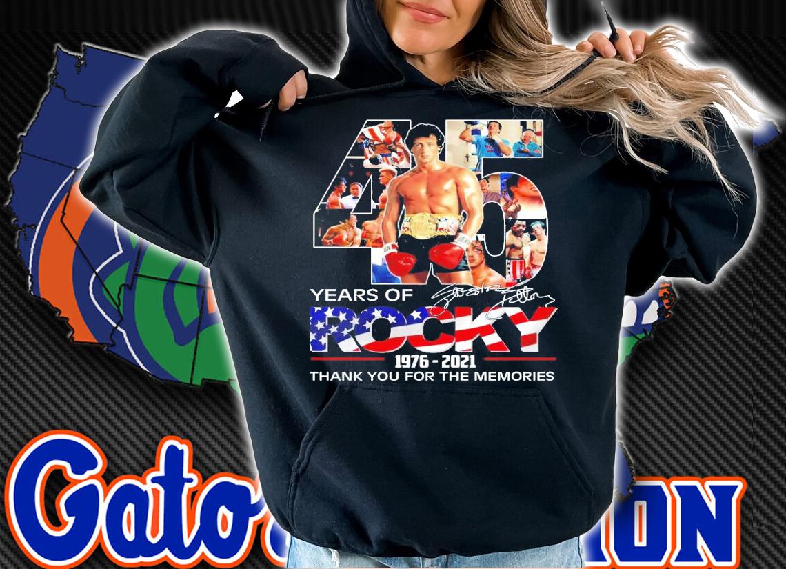 45 years of Rocky signature thank you for the memories shirt