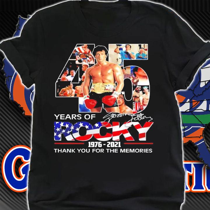 45 years of Rocky signature thank you for the memories shirt