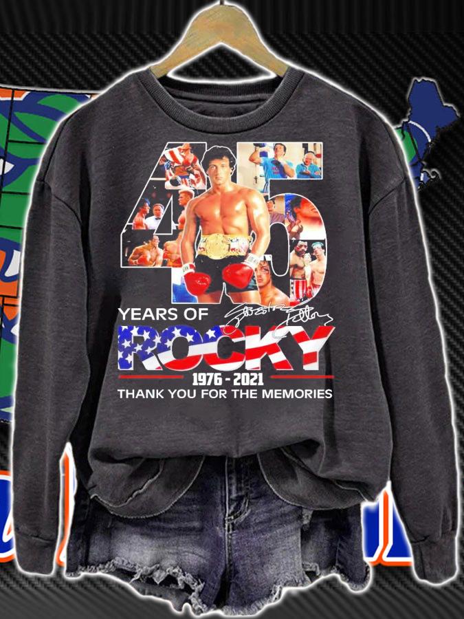 45 years of Rocky signature thank you for the memories shirt