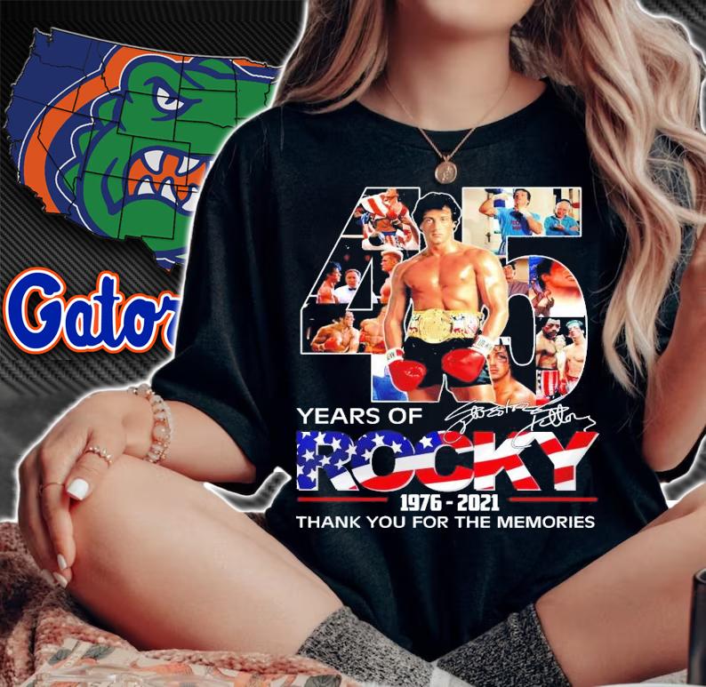 45 years of Rocky signature thank you for the memories shirt