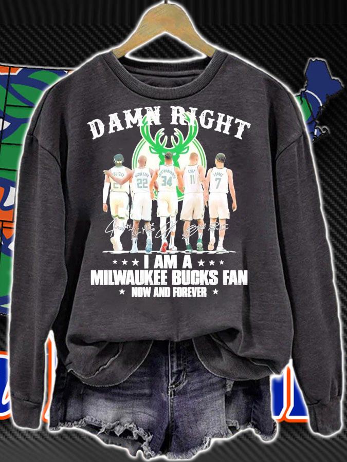 I am a Milwaukee Bucks fan now and forever signatures shirt sweatshirt