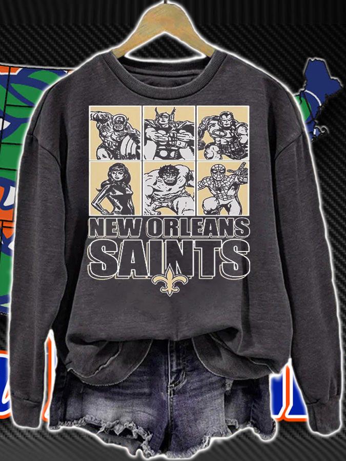 New Orleans Saints Disney Marvel Avengers Line-Up shirt