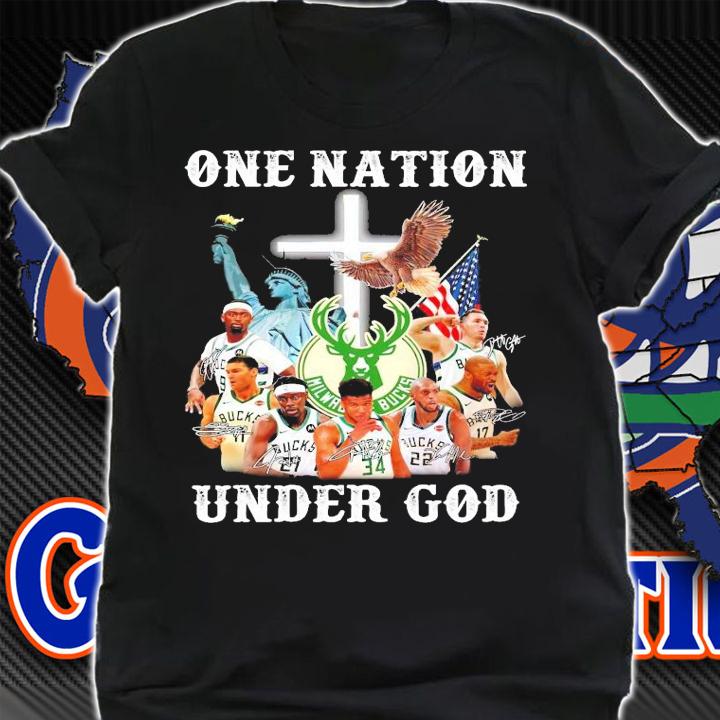 One nation under god Milwaukee Bucks signature shirt shirt