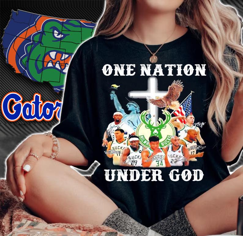 One nation under god Milwaukee Bucks signature shirt woman shirt