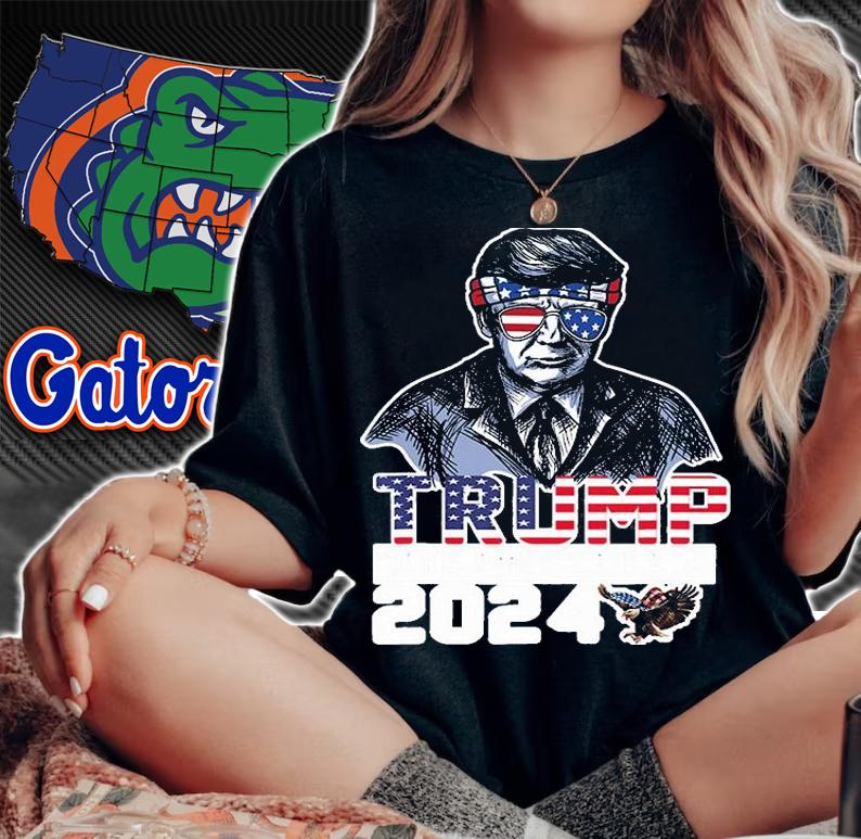 Trump 2024 Take America Back Maga USA Flag T-Shirt woman shirt