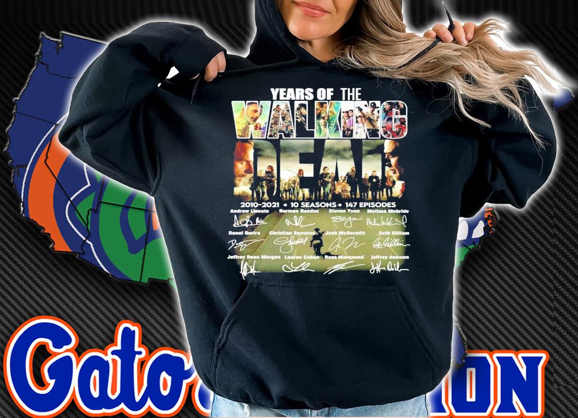 Years of the Walking Dead 2010-2021 10 seasons 147 episodes signature t-shirt hoodie