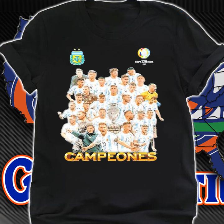 Argentina AFA Copa America 2021 Campeones all team shirt shirt