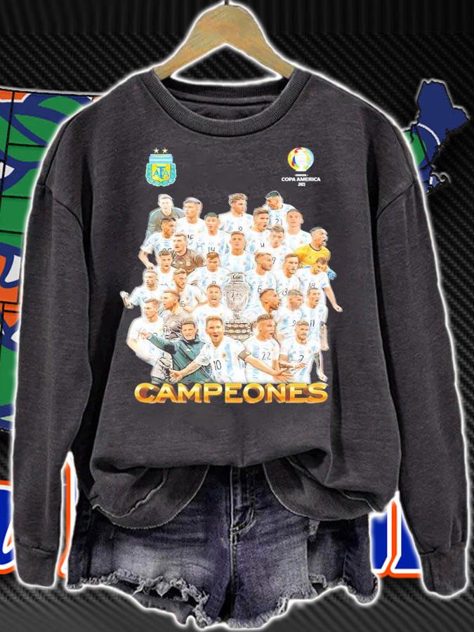 Argentina AFA Copa America 2021 Campeones all team shirt sweatshirt