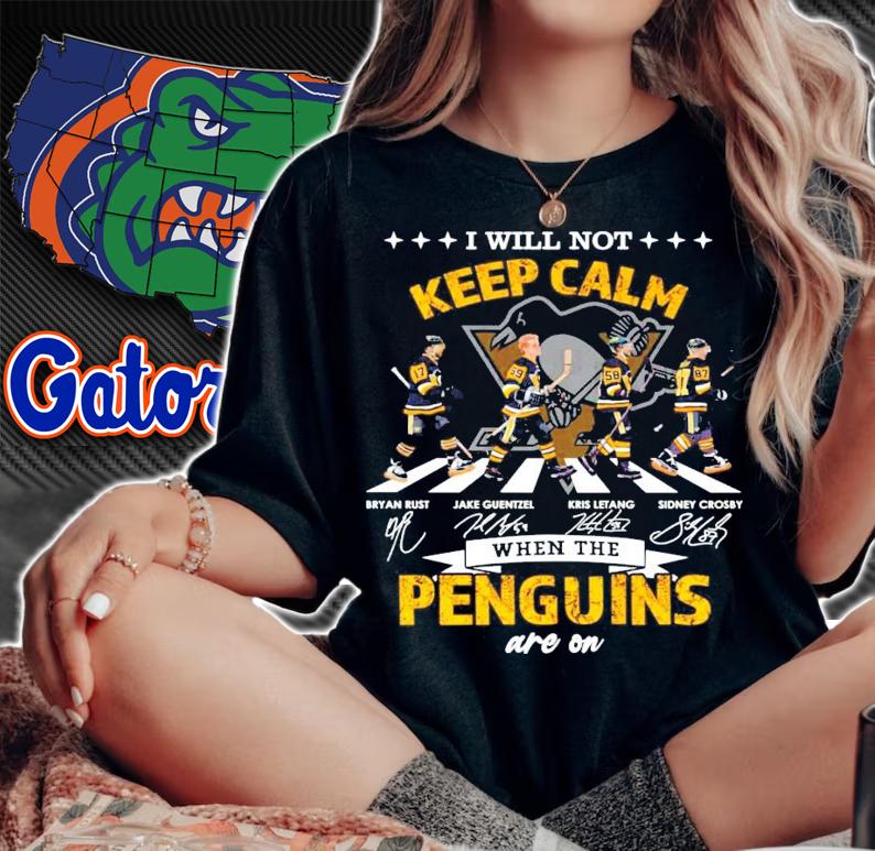 I will not keep calm when the Penguins are on Abbey Road signature shirt woman shirt