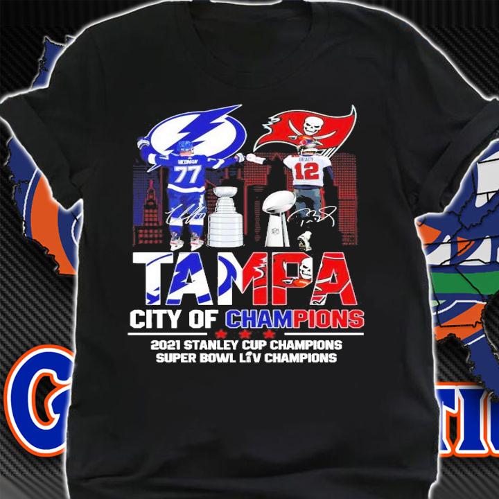Tampa city of Champions 2021 Hedman vs Brady signature shirt shirt