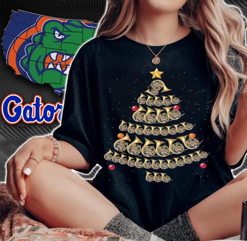 Trumpet Christmas Tree Sweater.Jpg t-shirt