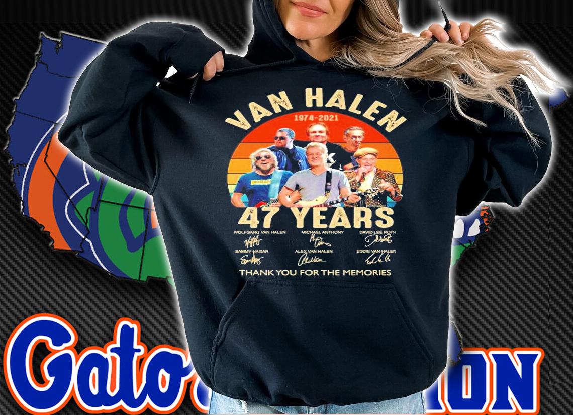 Van Halen 47 years vintage signatures thank you for the memories shirt