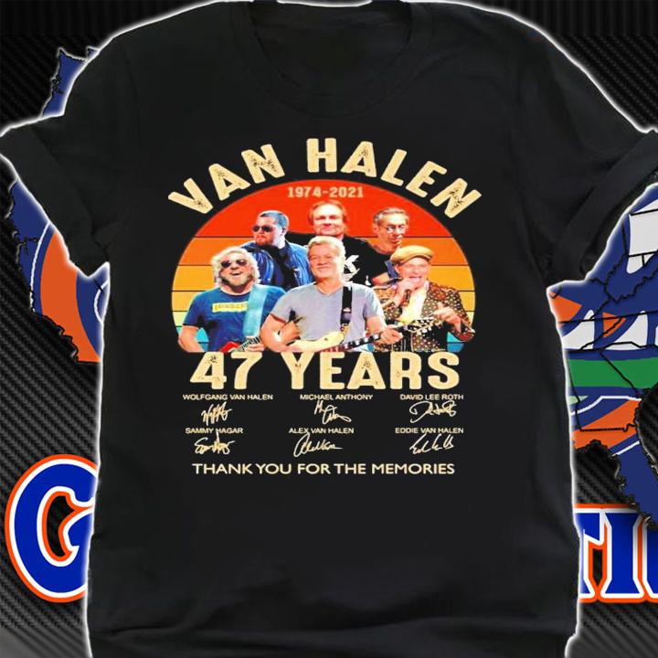 Van Halen 47 years vintage signatures thank you for the memories shirt