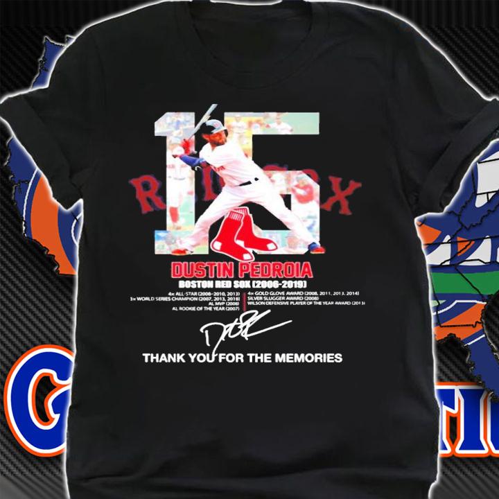 15 Dustin Pedroia Boston Red Sox 2006-2019 t-shirt shirt