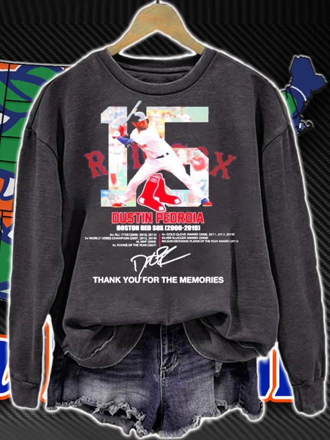 15 Dustin Pedroia Boston Red Sox 2006-2019 t-shirt sweatshirt