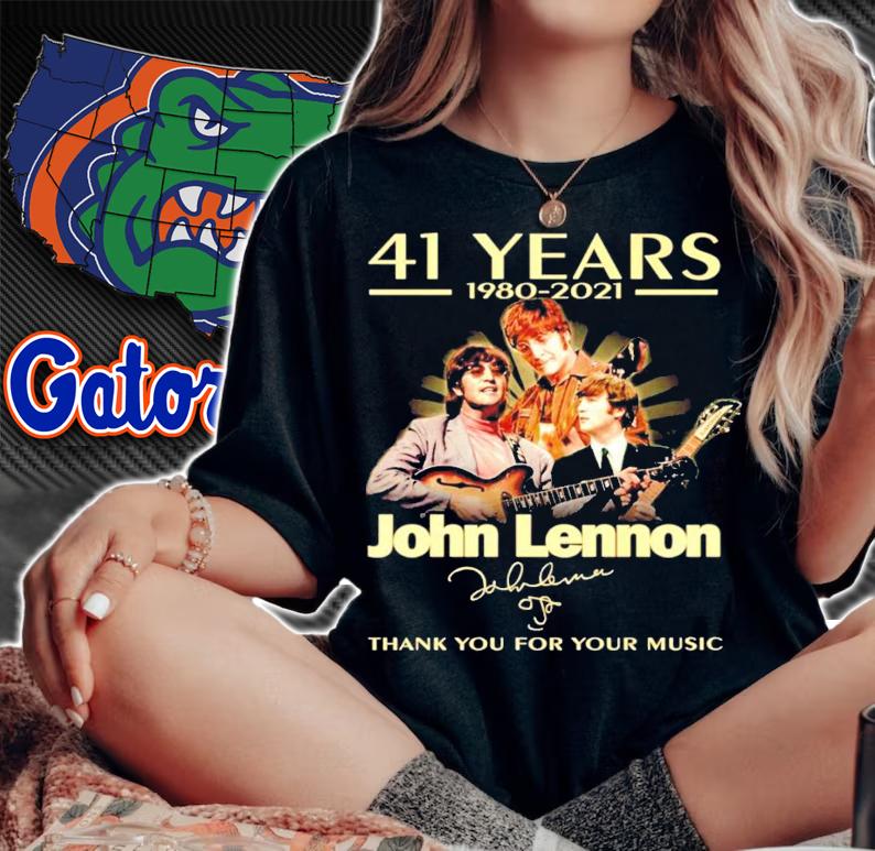 42 years 19802-2021 John Lennon signature shirt
