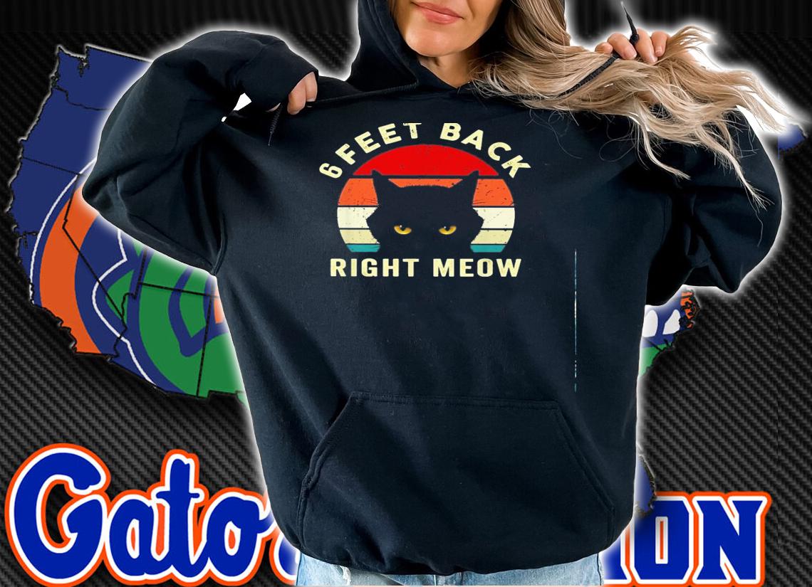 6 Feet Back Right Meow Vintage t-shirt