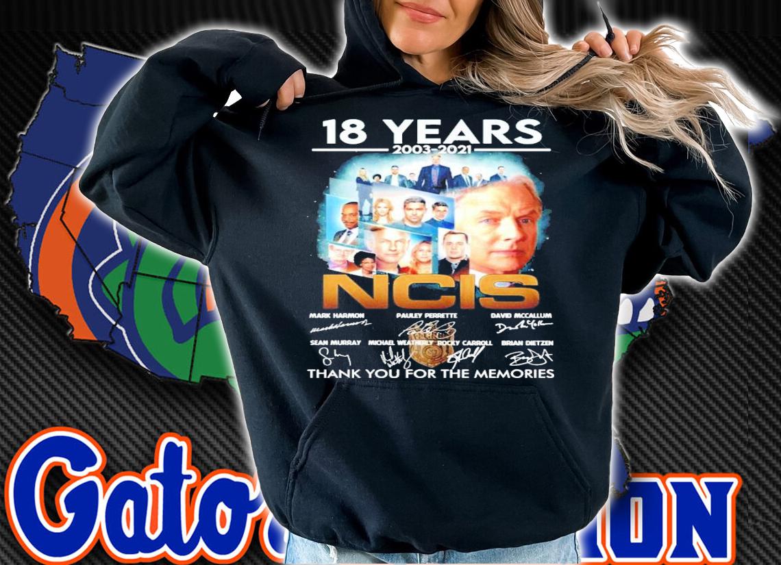 81 years 2003-2021 NCIS signature thank you for the memories shirt hoodie