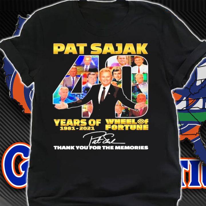 Pat Sajak 40 years of 1981-2021 Wheel Of Fortune signature shirt shirt
