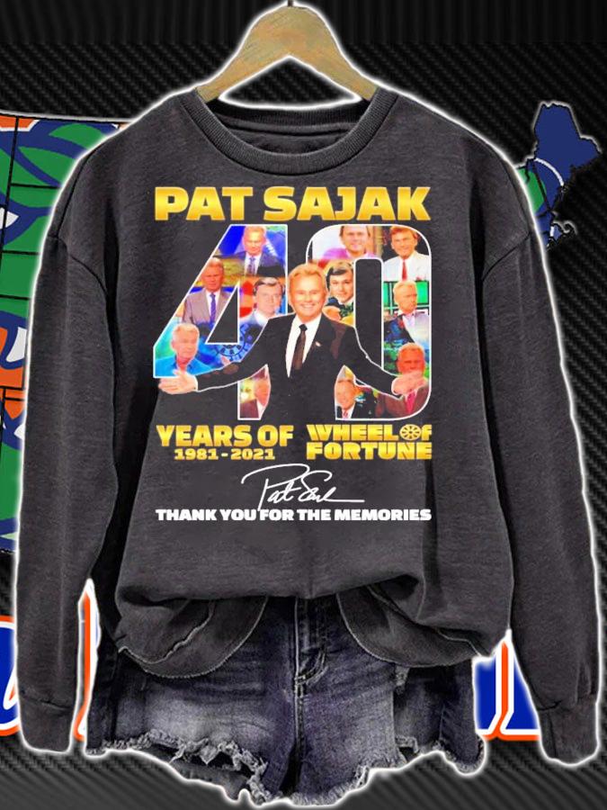 Pat Sajak 40 years of 1981-2021 Wheel Of Fortune signature shirt sweatshirt
