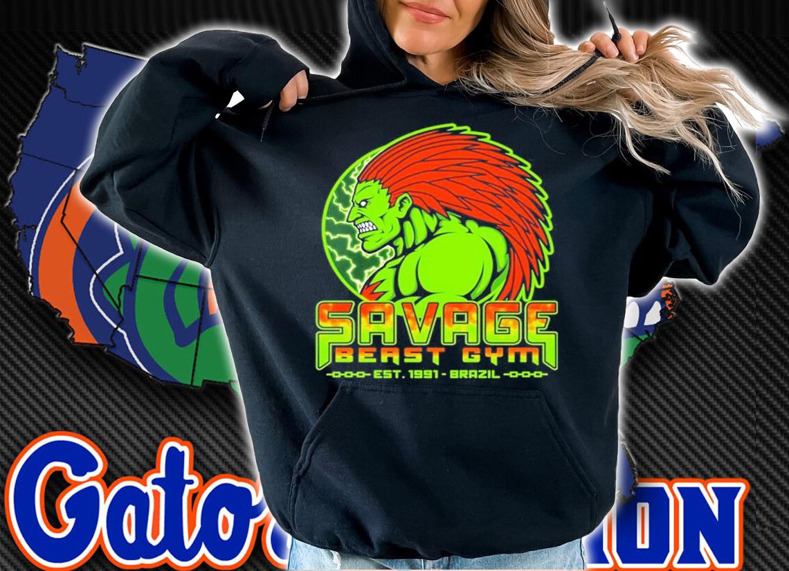 Savage Beast Gym EST 1991 Brazil Shirt hoodie