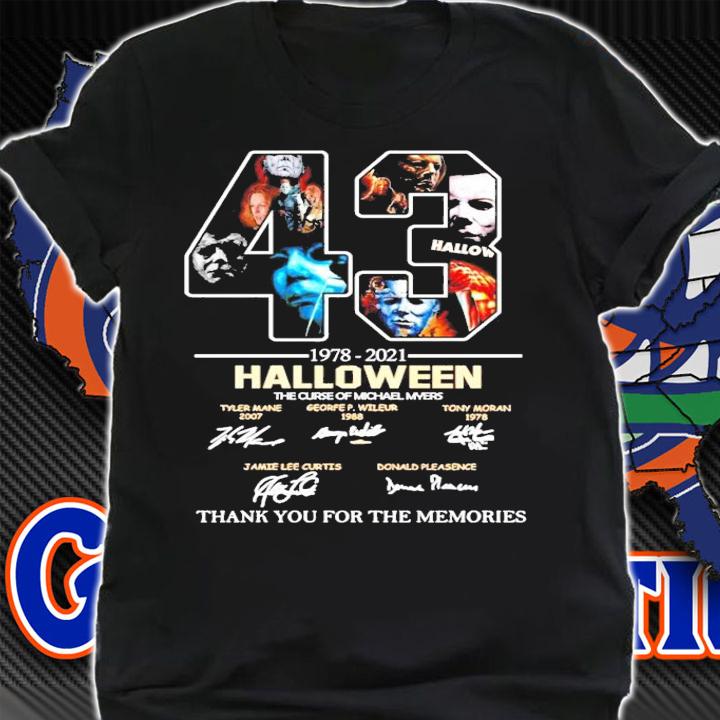 1978-2021 Halloween the curse of Michael Myers signatures shirt shirt