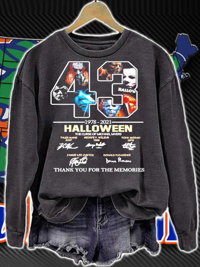 1978-2021 Halloween the curse of Michael Myers signatures shirt sweatshirt