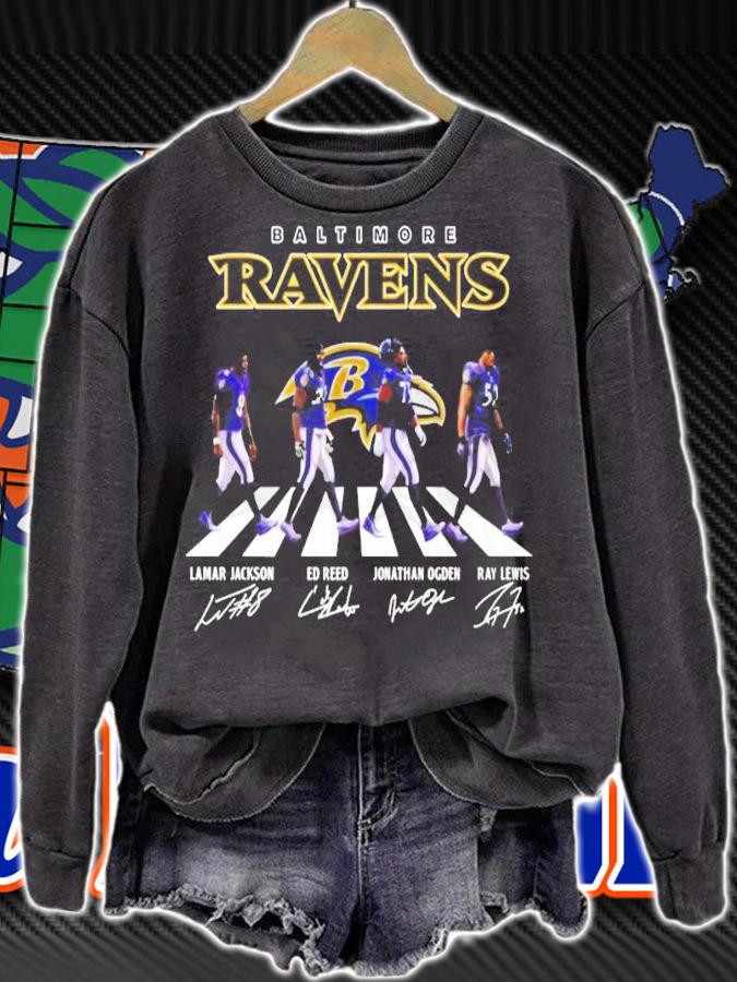 Baltimore Ravens Abbey Road signatures shirt