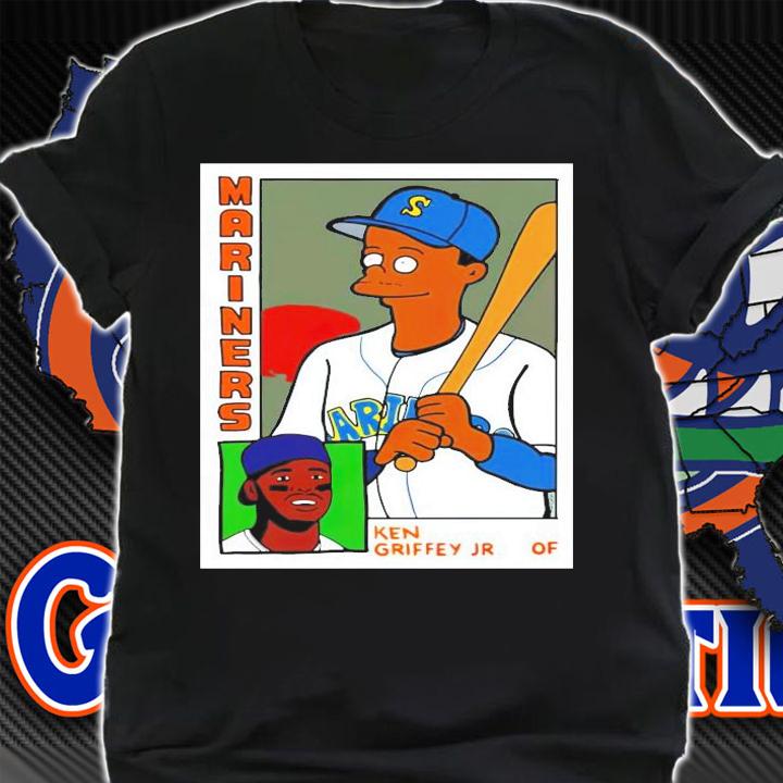 Brandon Walker Simpsons Mariners Ken Griffey JR Card shirt shirt