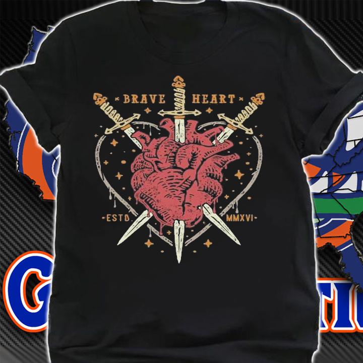 Heart and sword brave heart estd MMXVI shirt