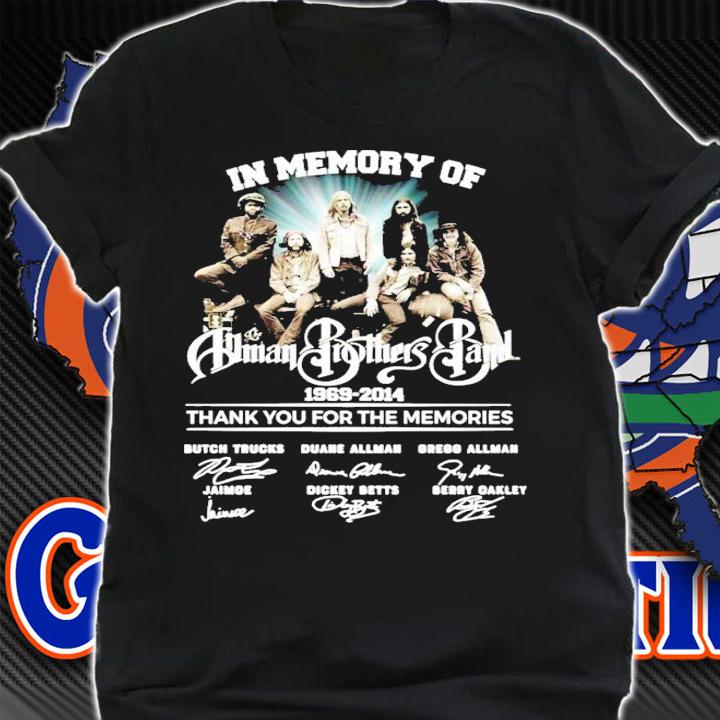 In memory of Human Brothers Band 1969-2014 signatures shirt shirt