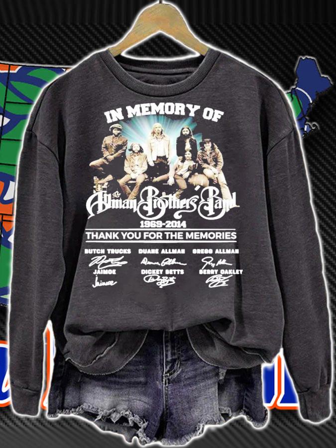 In memory of Human Brothers Band 1969-2014 signatures shirt sweatshirt
