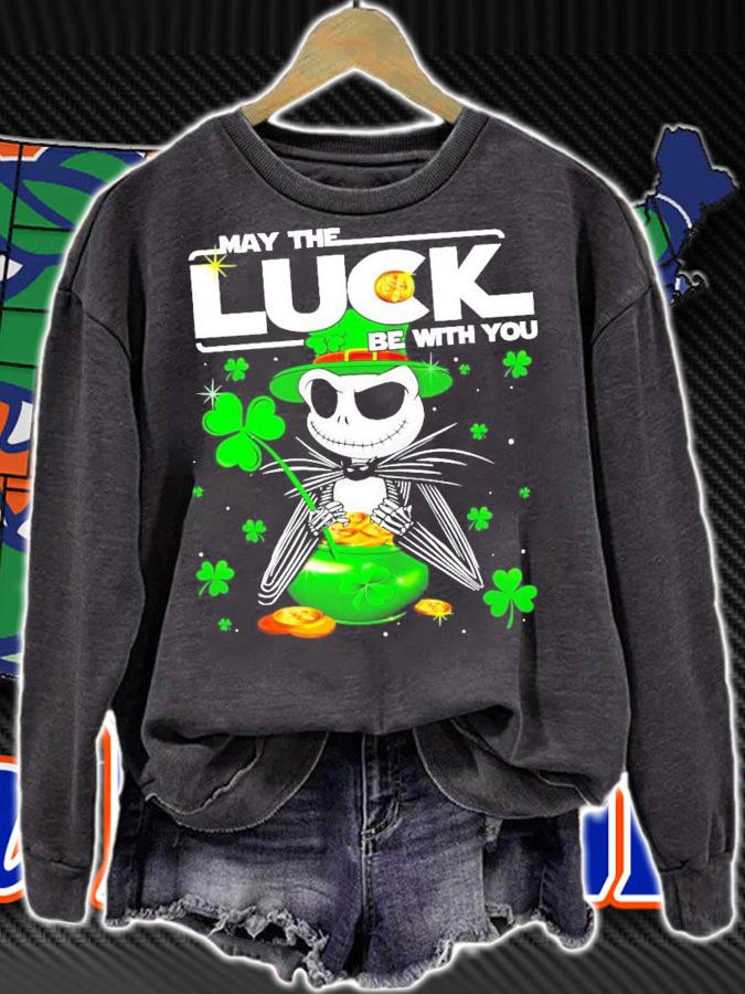 Jack Skellington may the luck be with you St.Patrick's Day shirt