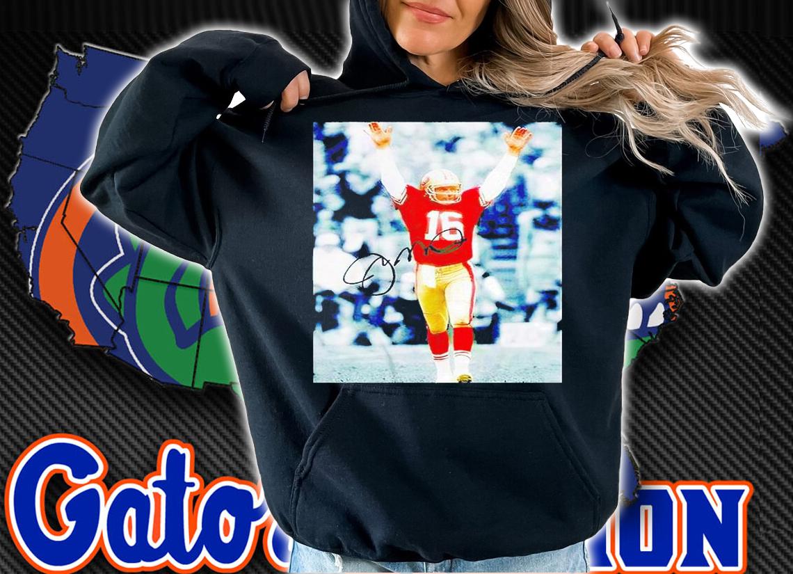 Joe Montana signature T-shirt hoodie