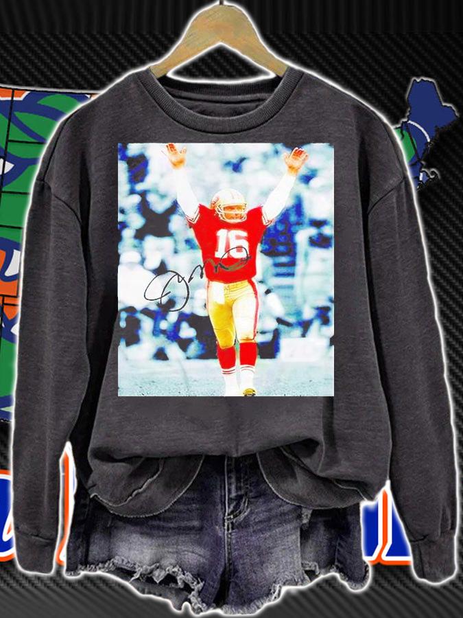 Joe Montana signature T-shirt sweatshirt