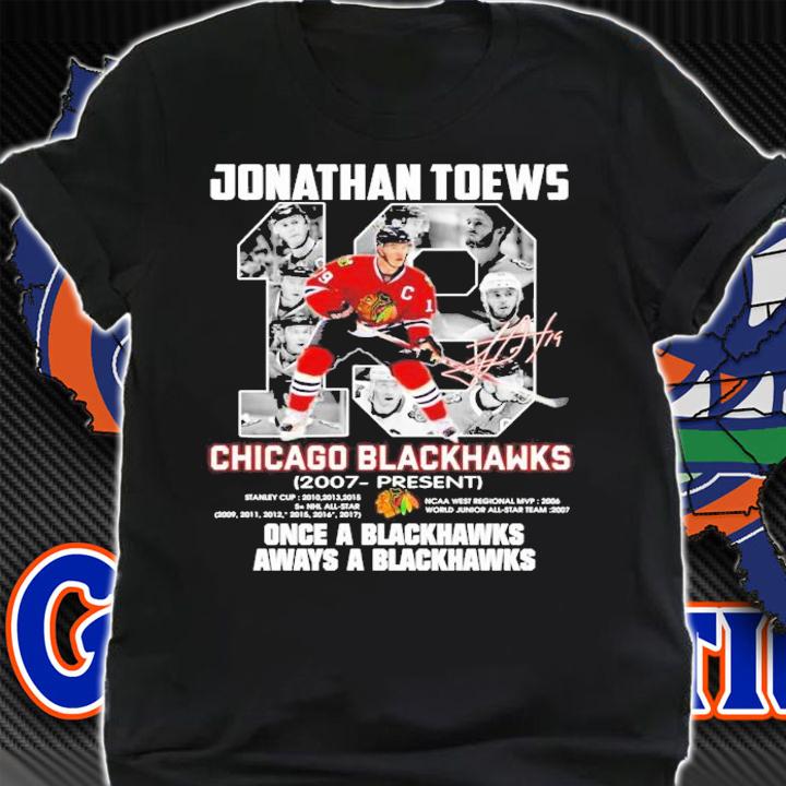 Jonathan toews Chicago Blackhawks signature shirt