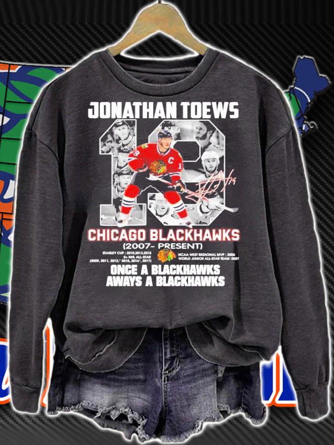 Jonathan toews Chicago Blackhawks signature shirt