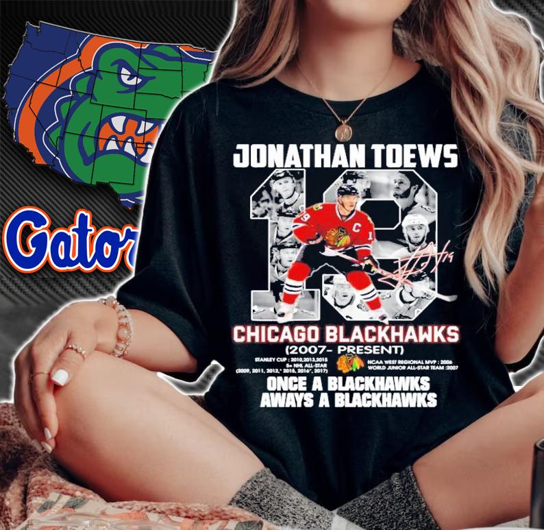 Jonathan toews Chicago Blackhawks signature shirt