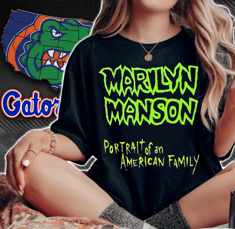 Marilyn Manson portrait of an American family T-shirt