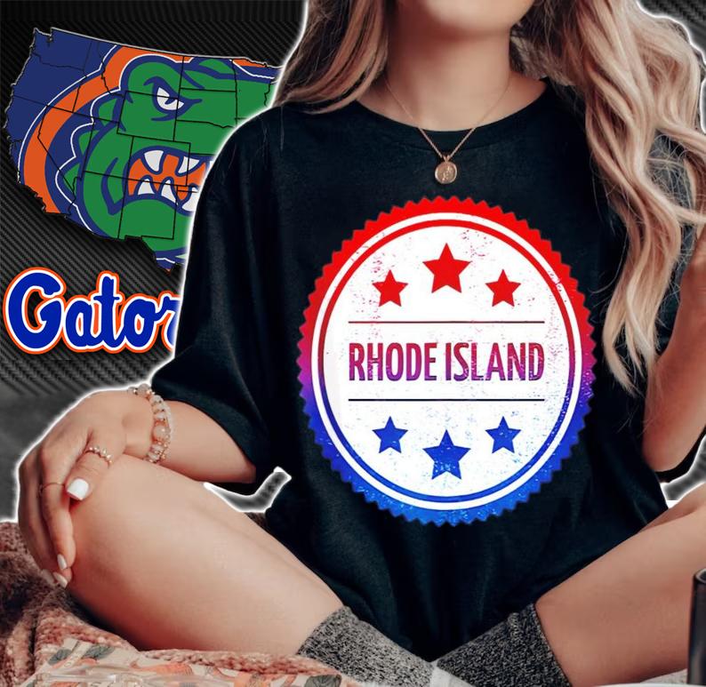 Rhode Island Cool US State Retro Badge shirt woman shirt