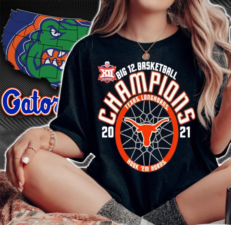 Texas Longhorns big 12 basketball Champions 2021 shirt woman shirt