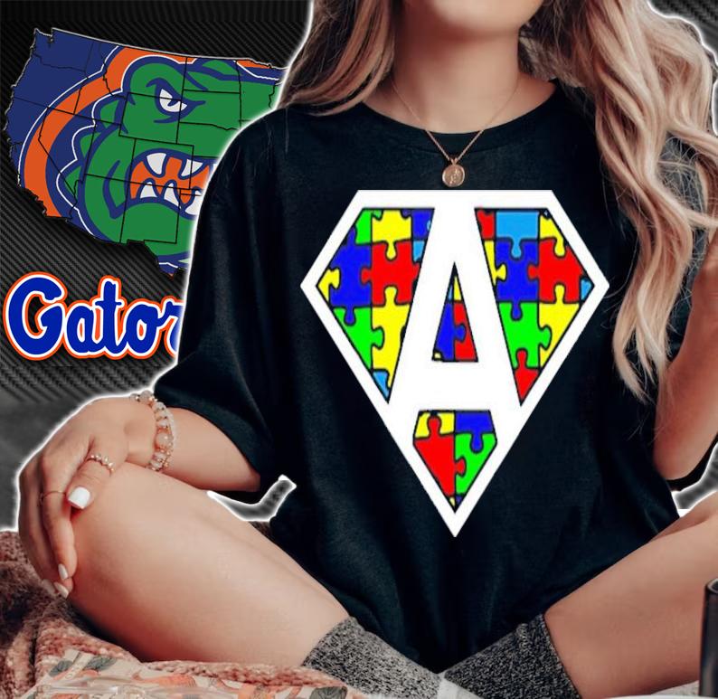 Autism Awareness Superhero shirt woman shirt