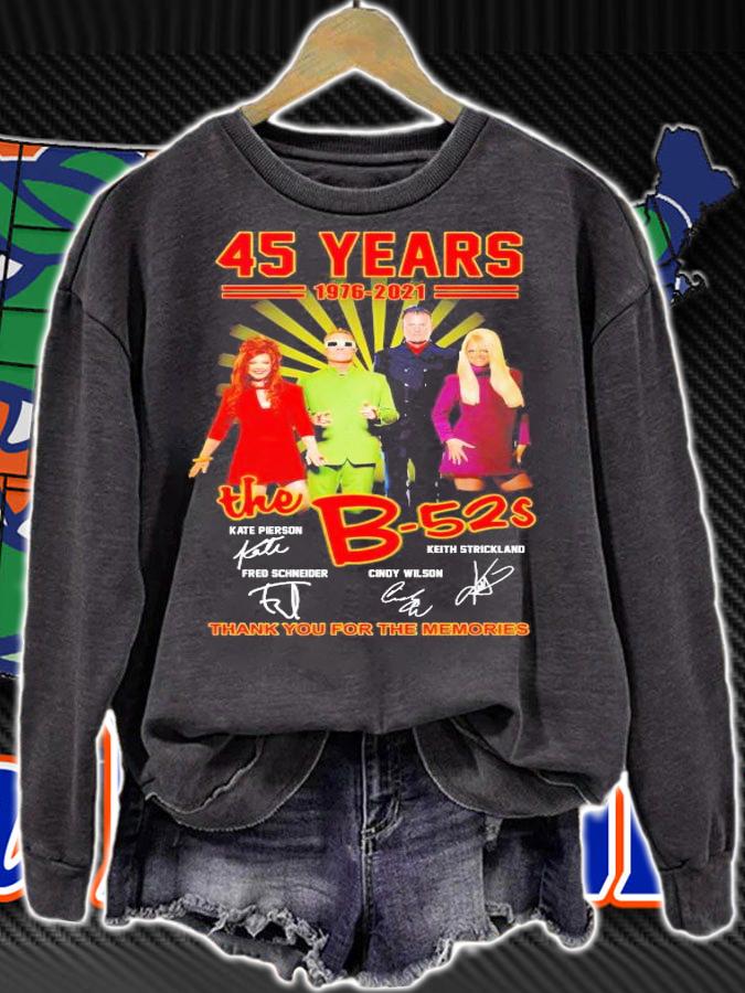 45 years 1976 2021 The B52s thank you for the memories shirt sweatshirt