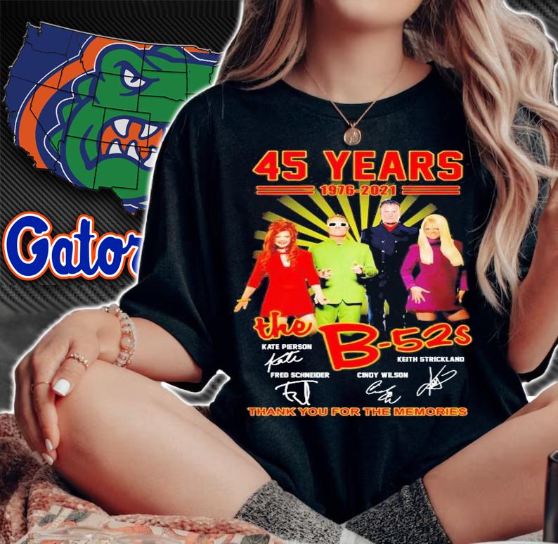 45 years 1976 2021 The B52s thank you for the memories shirt woman shirt