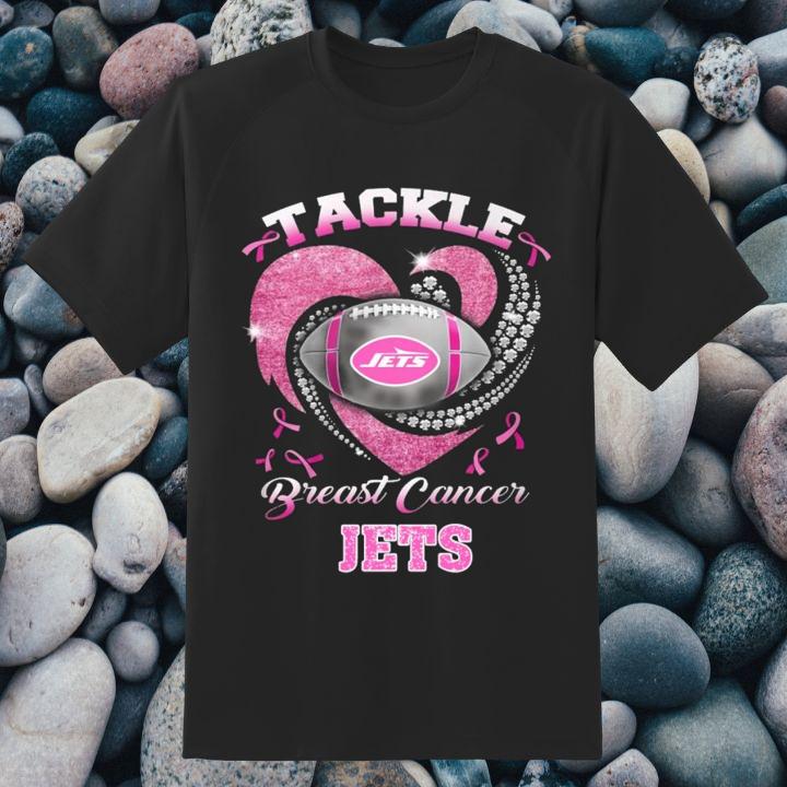 Tackle Breast Cancer Awareness New York Jets Football T-Shirt